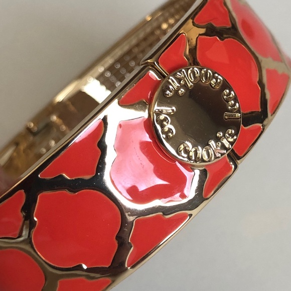 Cookie Lee Bracelet Collectible Enamel Red Orange Couture - Picture 2 of 5